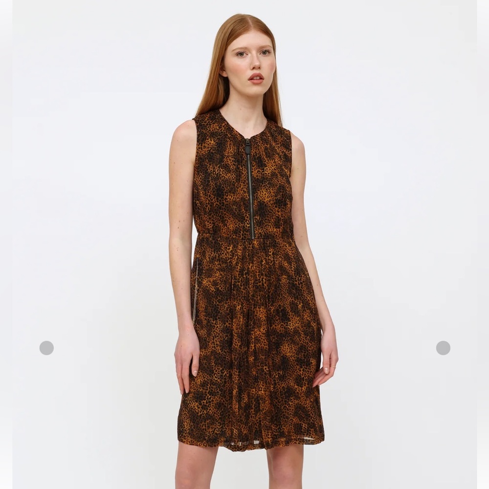 Burberry Brit leopard print silk dress size 2